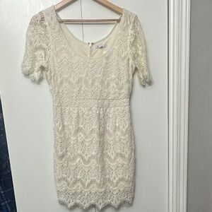GAP Cream Lace Mini Dress
